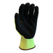 A black and yellow Armor Guys heavy duty work glove with a black wrist.