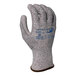 A pair of Armor Guys Basetek HDPE gloves with gray Polyurethane palm coating and blue trim.