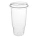 A clear plastic Choice cold cup with a sip-through lid.