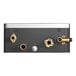 The back of a black and gold Eccotemp SH22-LP SmartHome Liquid Propane tankless water heater with gold buttons.