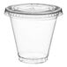 A clear plastic Choice 5 oz. plastic cup with a lid.