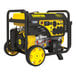 A yellow and black Champion portable generator with CO Shield.