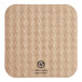 A close-up of a brown square Hoffmaster EcoWave paper coaster with a black circular logo.