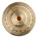 A circular brass Estella lasagna pasta die with holes in the center.