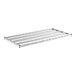 A Regency stainless steel dunnage shelf with wire mesh.