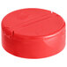 A red 53/485 dual-flapper spice lid with induction liner.