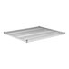 A drawing of a metal shelf with a white background.