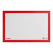 A red and white Pavoni silicone baking mat with a ruler on a white background.