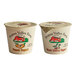 Two white Pequea Valley Farm yogurt containers with fruit and black cherry on the label.