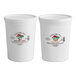 Two white plastic containers of Pequea Valley Farm yogurt with white lids and labels.