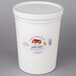 A white Pequea Valley Farm Amish-Made 100% Grass Fed Vanilla Yogurt container with a white label and a lid.