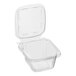 A case of 240 Inline Plastics clear rectangular deli containers with flat lids.