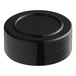 A black round polypropylene spice cap with a round induction liner.