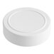 A white circular unlined polypropylene spice cap on a white background.