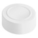 A white circular 43/485 polypropylene spice cap with a circle in the middle.