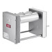 A stainless steel Estella Manual Turnover Machine with a semi-circle die.