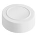 A 48/485 white polypropylene spice cap with a circular induction liner on a white background.