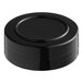 A black round unlined polypropylene spice cap with a round lid.