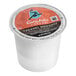 A white box of Caribou Coffee Caramel Hideaway K-Cup pods with a red and white label.
