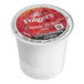 A white plastic container of Folgers Classic Roast Coffee K-Cup Pods with a red label.
