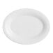 An Acopa Foundations white melamine platter with a white rim.