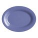 A purple platter with a wide rim on a white background.