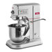 A silver Estella EMIX12G countertop mixer with a stainless steel bowl and stand.