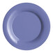 An Acopa Foundations purple melamine plate with a wide rim.