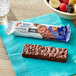 A close up of a Kellogg's Special K Brownie Batter Protein Meal Bar.