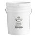 A white bucket with a label on a white background.