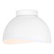 A Canarm Henlee white flush mount light with a white shade.