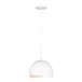 A Canarm white pendant light with a white shade.