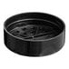 A black circular dual flapper spice lid with 7 holes.
