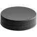 A black plastic 38/400 continuous thread cap with a black ribbed top.