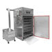 A large stainless steel Pro Smoker truckload smokehouse with the door open.