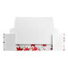 A white rectangular candy box with a red and white poinsettia design.