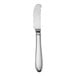 A Sant' Andrea Corelli stainless steel bread and butter knife with a black handle and silver blade.