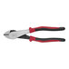 Klein Tools Journeyman diagonal cutting pliers with red handles.