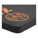 A black Klein Tools foam kneeling pad with orange accents on a black foam surface.