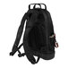 A black Klein Tools backpack with straps and a handle.