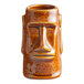 A brown ceramic Acopa Tiki mug with a face on it.