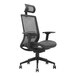 A Boss black office chair with mesh back and armrests.