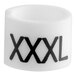A white 1/2" ring with black "XXXL" text.