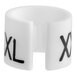 A white ring with black letters that say "XXXL"