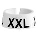 A white ring with the letters "XXL" in black.