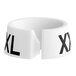 A white ring with black text that says "XXL"