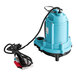 A blue Little Giant 6EC sump pump with a power cord.