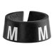 A black 3/4" ring with "M" in white.