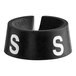 A black 3/4" rubber ring with "S" in white.