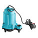 A blue Little Giant 6EC Series submersible pump with a black cord.